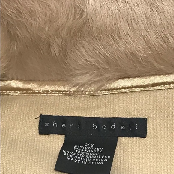 SHERI BODELL genuine rabbit fur XS brown coat - Picture 3 of 8